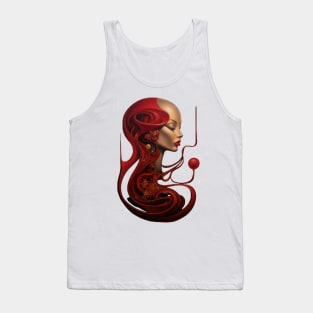 Crimson Contemplation Tank Top